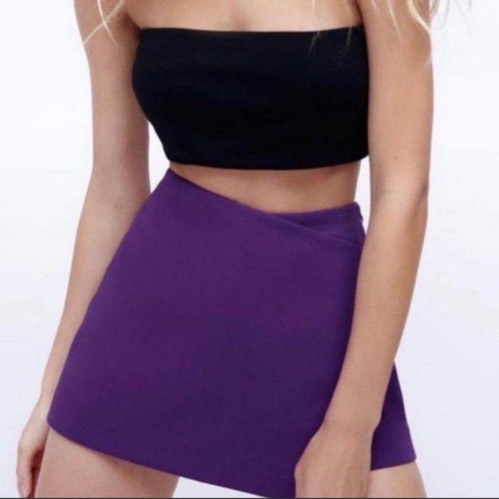 Asymmetric Purple Skort